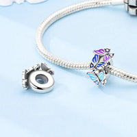 100% 925 Sterling Silver Rainbow Zircon Colorful Butterfly Dragon Shaped Silicone Stopper Charms Beads Fit DIY Bracelets Jewelry Econic Blanks