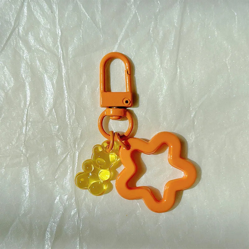 10pcs Metal Keyrings Buckle With Stars Bear Pendant Colored Keychain For Diy Jewelry Making Key Ring Accessories Wholesale Econic Blanks