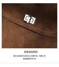 2026 Autumn Winter All-match Bowling Tote All-match Matte Suede Cowhide Leather Women Shoulder Bag Coffee Purple Noble Handbag Quick Pick Grocers