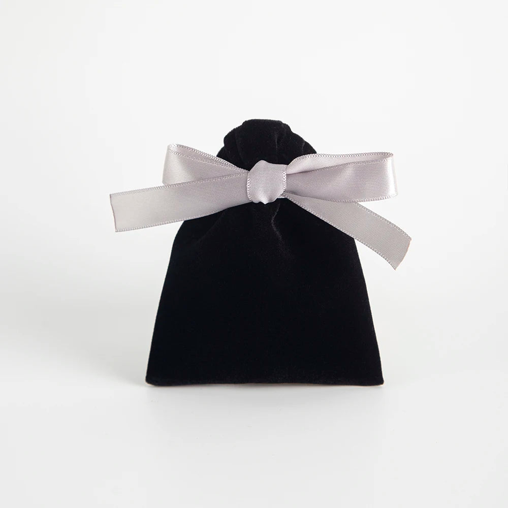 10pcs Green Jewelry Velvet Bag Ribbon Bowknot Pouches Gift Display Packing Storage Wedding Favors Travel Candy Drawstring Pocket Purest Peak