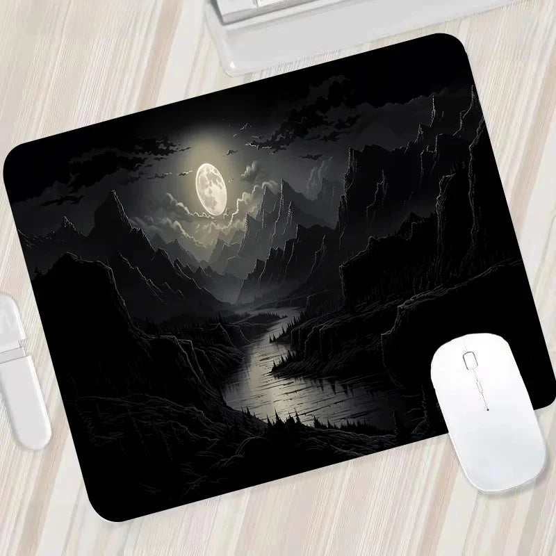 Night Moonlight large cool mouse pad laptop non-slip esports office desk mat game player mousepad mini PC desktop accessories Econic Blanks