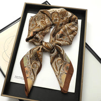 2025 New Fashion 70X70cmPrinted Women's Scarf Pashmina Silk Scarf Square Shawl Decorative Headband Neck Luxury Design Bandana Quick Pick Grocers