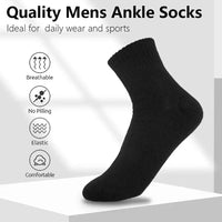 10/5/3MEN'S Mid-calf Socks Cotton Socks for All Seasons, Solid Colour and Versatile Econic Blanks