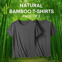 2 Packs Bamboo Fiber Round Neck T-shirts Short Sleeve Classic Tees Sweat-absorbent Gym Man Undershirt Solid Color Tee Black New Quick Pick Grocers