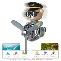 Rotating airplane pilot bear car air fresheners accessories interior decorations fan vent clips perfume fragrance diffuser aroma Econic Blanks