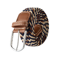 107/120/130CM Fashion Female Elastic Casual Stretch Woven Belt Unisex Canvas Elastic Belts for Women Jeans Pin Buckle Men Belt Quick Pick Grocers