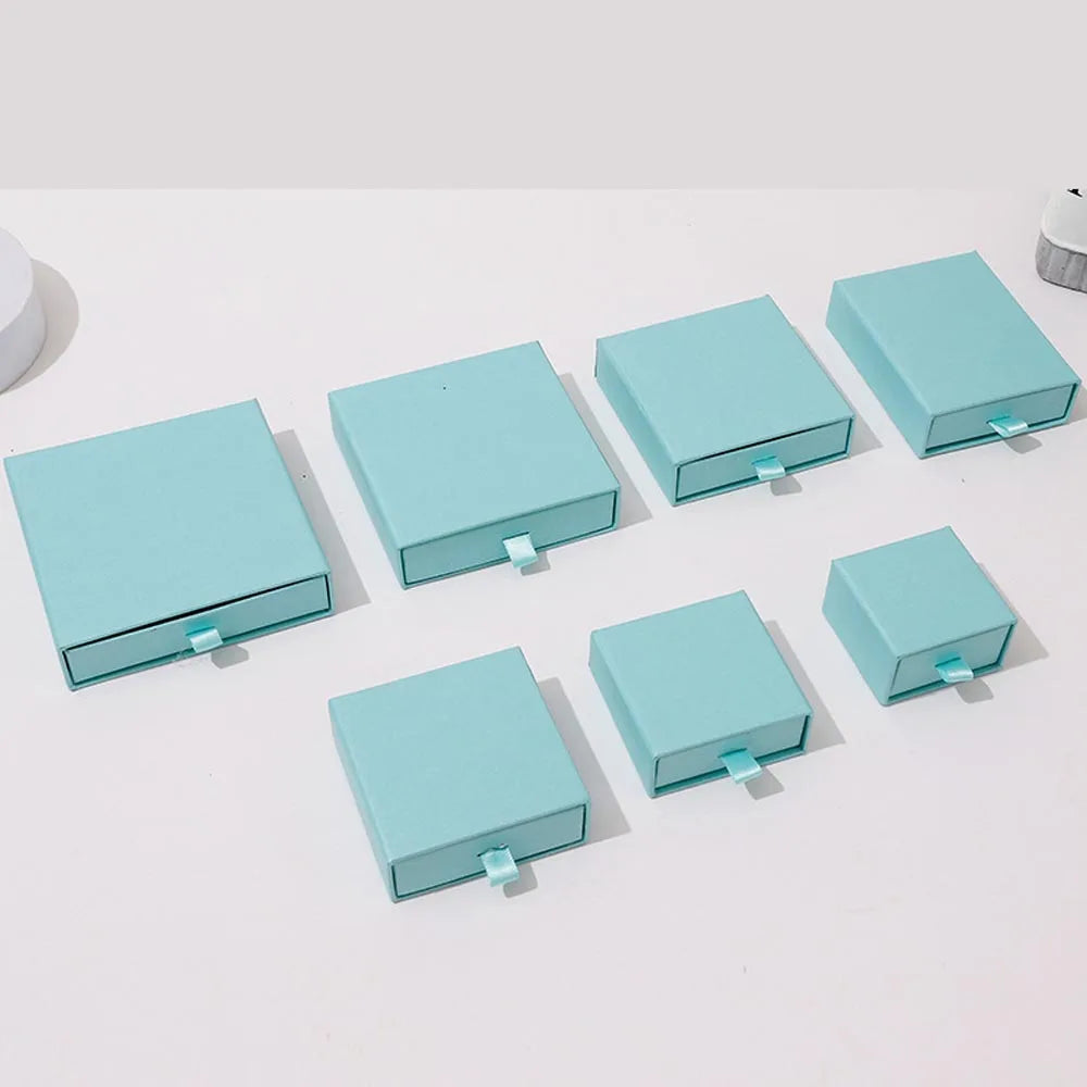 10pcs Paper Jewelry Gift Box For Ring Earrings Pendant Necklace Bracelet Stud Organizer Wedding Favors Jewellery Packaging Sack Purest Peak