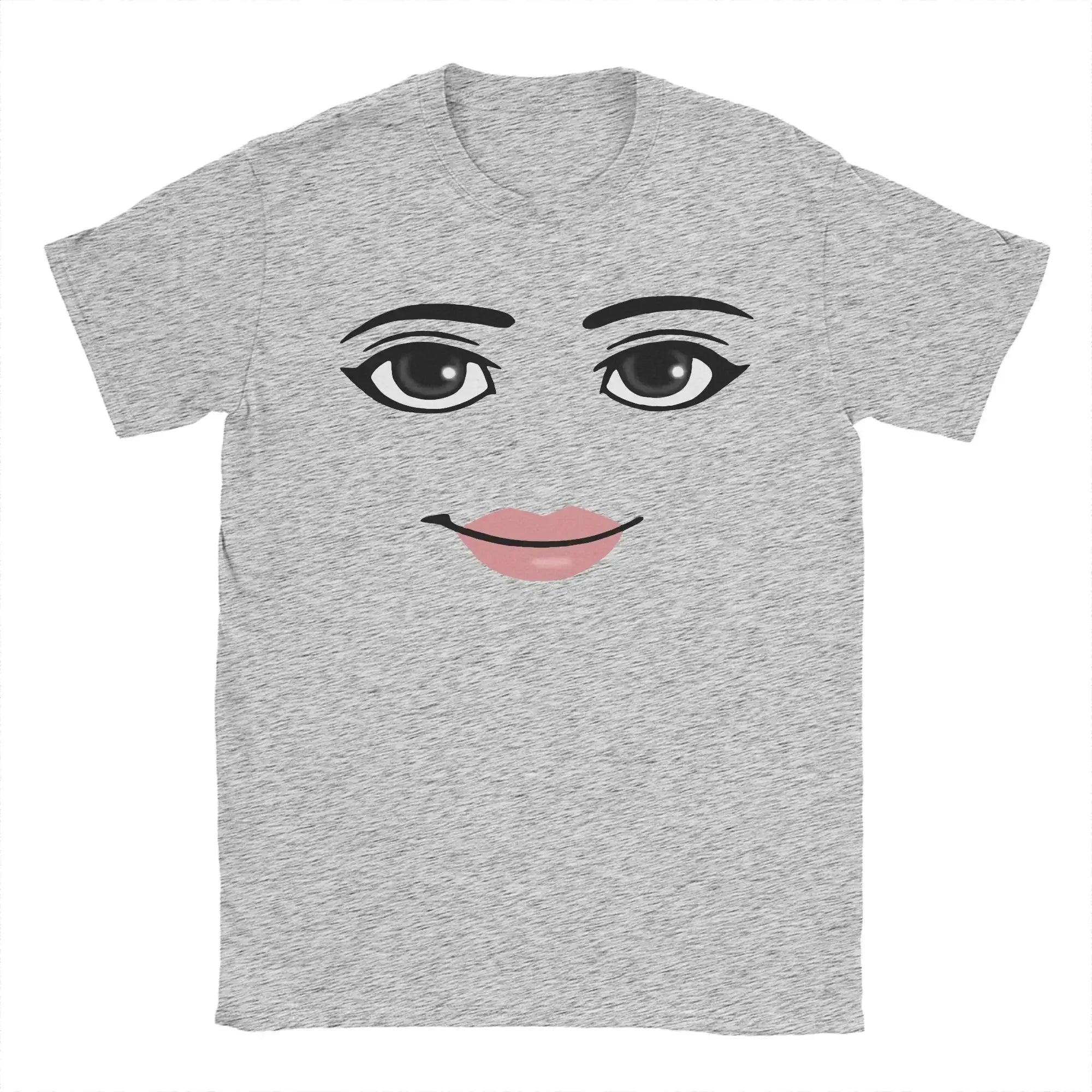 Round Neck Short Sleeve Clothing Summer Novelty Harajuku Streetwear Robot Robloxs Woman Face Game Tshirt Aesthetic Clothes Quick Pick Grocers