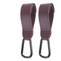 Baby Stroller Hook Fashion PU Leather Adjustable Pram Hook Cart Organizer Diaper Bag Hanger Children Boy Girl Travel Accessories Purest Peak