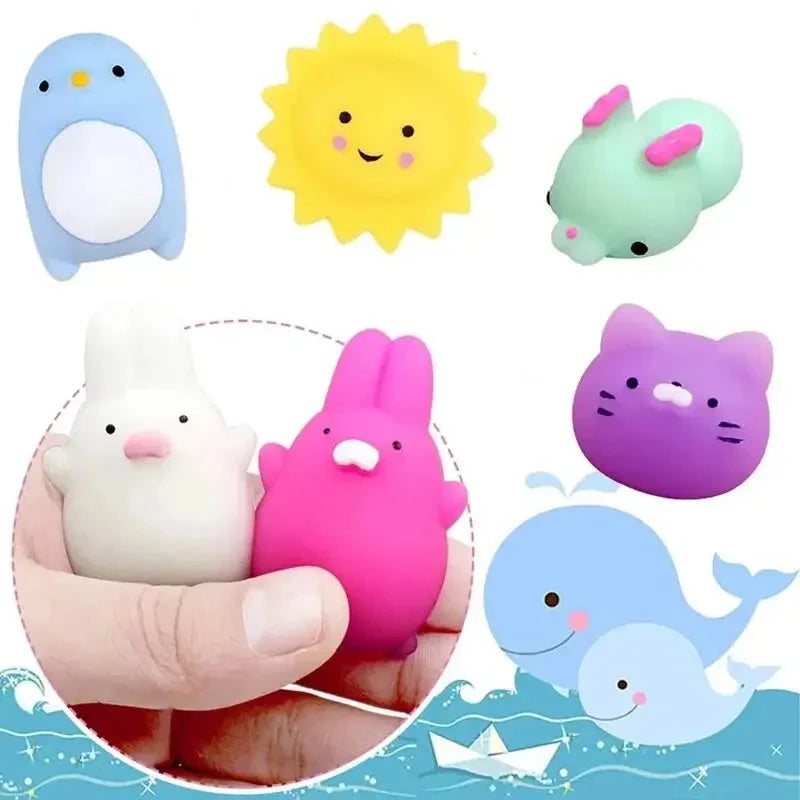 20 Pcs Random Cute Animals Vent and Relieve Stress with Toys and Small Gifts Soft Rubber Animal Pinching Econic Blanks