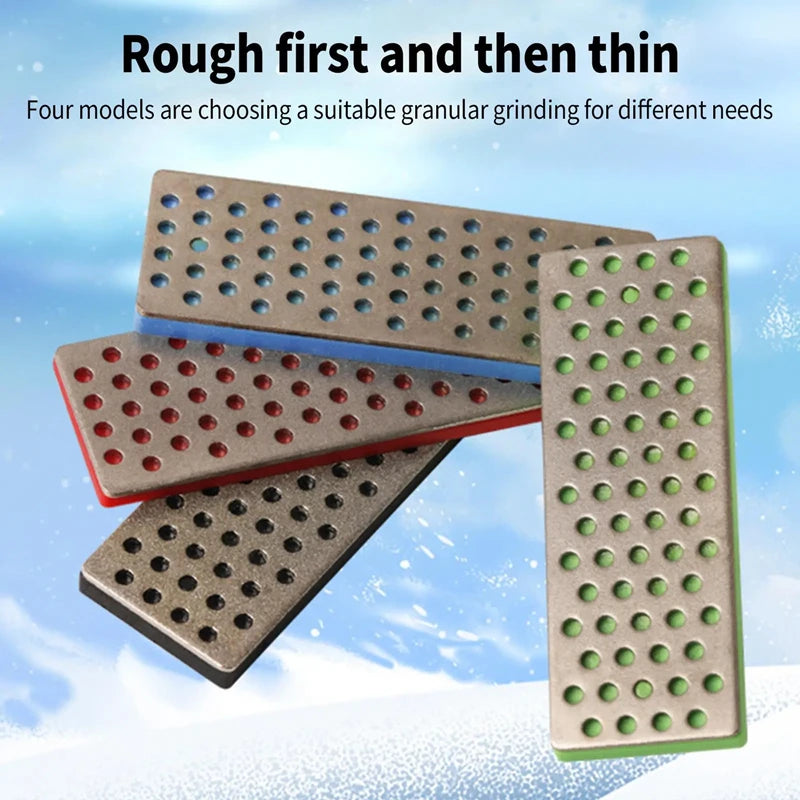 4 Style Diamond Sharpening Stone For Ski Edges Skiing Professional Knife Sharpener 240 360 500 1000 Grit Ski Accessories Outdoor Quick Pick Grocers