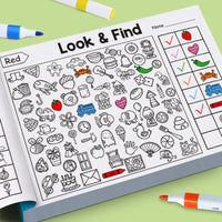 Children's Search for Items Game, Enhance Visual Perception, Fun Coloring Book, Focus and Attention, Handwriting Exercise Book Quick Pick Grocers