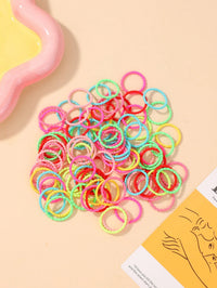 100pcs Toddler Kids Colorful Rubber Band Set 2cm High Elastic Thumb Rings That Don't Hurt Hair Baby Scrunchies Small Thread Purest Peak