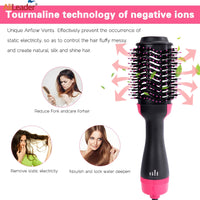 Women Hair Dryer Brush Hair Dryer Straightener Curler Massager 4 In 1 Rapid Warming One Step Volumizer Hot-Air Hair Brushes Econic Blanks