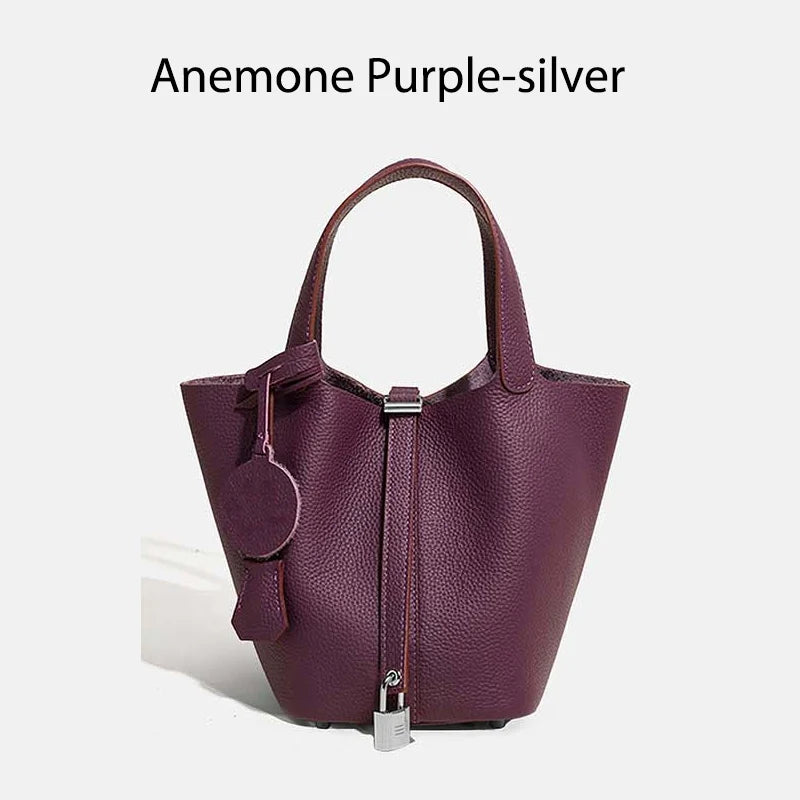 MENDY Women Bags Handbags Bucket Bag Real Leathe Fashion Tote Bag Genuine Leather Luxury Desginer Big Size Large Lady Hand Bags Quick Pick Grocers