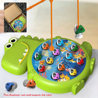 Dinosaur Simple Magnetic Fishing Toys Play Rod Game Toys for Children Baby Montessori with Rod Kids Educational No Rotating Gift Econic Blanks