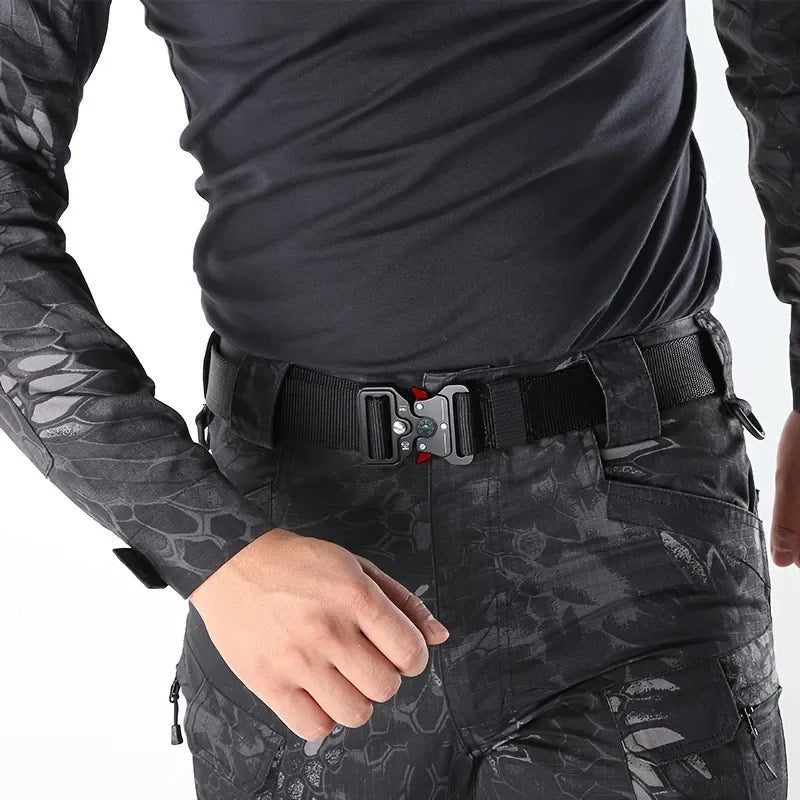 Genuine Tactical Belt Quick Release Outdoor Military Belt Soft Real Nylon Sports Accessories Men And Women Black Belt Quick Pick Grocers