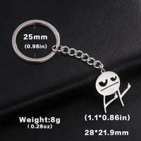 Teamer Funny Middle Finger Stickman Keychain 2025 Cute Trend School Bag Car Key Pendant Couple New Trinket Gift Keyring Econic Blanks