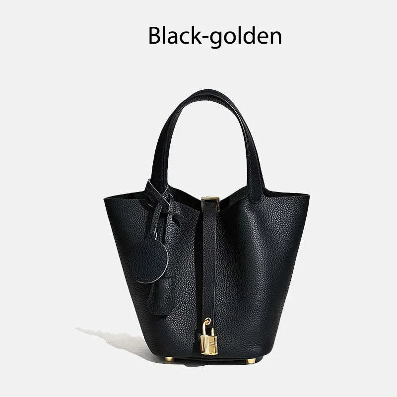 MENDY Women Bags Handbags Bucket Bag Real Leathe Fashion Tote Bag Genuine Leather Luxury Desginer Big Size Large Lady Hand Bags Quick Pick Grocers