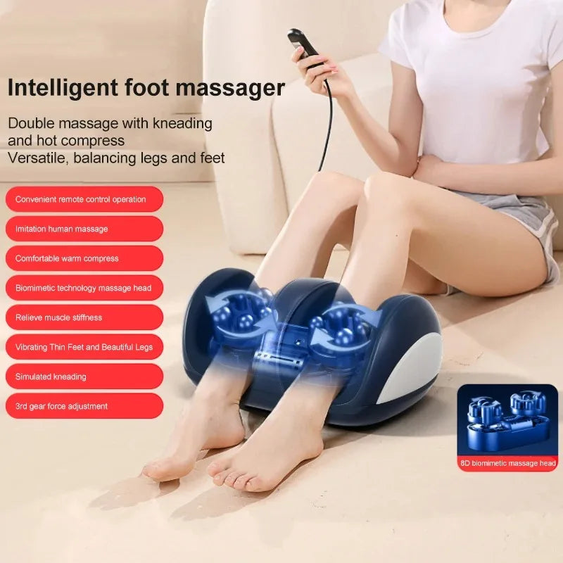 Extra Big Electric Foot Massager Hot Compress Shiatsu Kneading Leg Roller Kneading Calf Deep Relieve Fatigue Relaxation Muscle Purest Peak