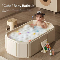 Large Baby Bathtub 0-5 Year Old Children Foldable Tub Babies Sit Lie Down All-in-One Newborn Bathing Basin Keep Warm Baby Tubs Purest Peak