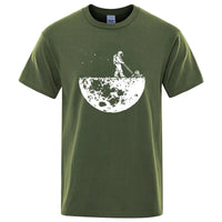 Men T-shirt High Quality Funny Cotton Blend Lunar Cleaner Printing Casual Cool Loose O-neck Male  for MenT-shirt Hip Hop Tees Quick Pick Grocers