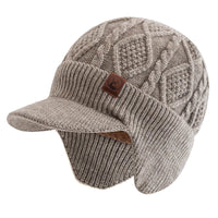 New Unisex Winter Hat Plush Fur Lined Warm Earflap Cap Stylish Soft Beanie Hat  Outdoor Thick Ski Sports Knitted Hat Purest Peak