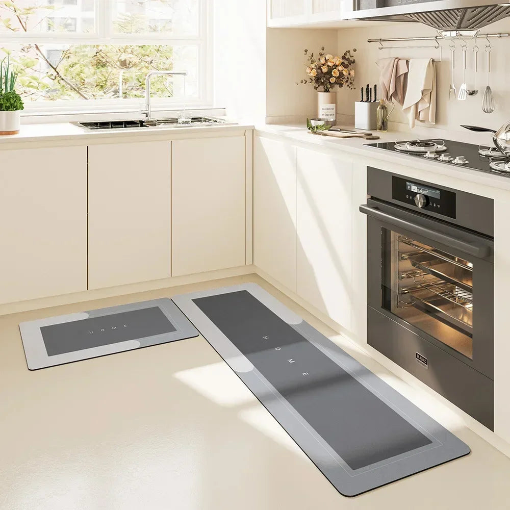 Kitchen Absorbent Mat Non-Skid Waterproof Wipeable Comfort Standing Kitchen Rugs and Mats Wipeable Wash Free Long Strip Carpet Quick Pick Grocers