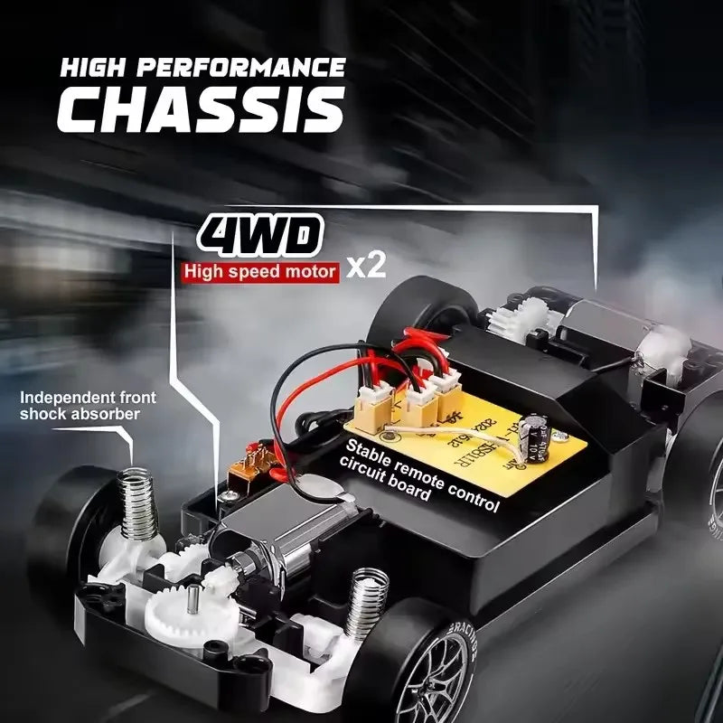 4WD RC Car Remote Control Cars 2.4G Radio High Speed Drift Racing Monster 4x4 Truck RTR Vehicle Toy Gift for Kids Children Econic Blanks