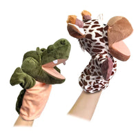 Stuffed Plush Animals Toys Hand Finger Story Puppet Kawaii Dolls Educational Baby Toys Lion Elephant Bunny Monkey Children GIft Purest Peak