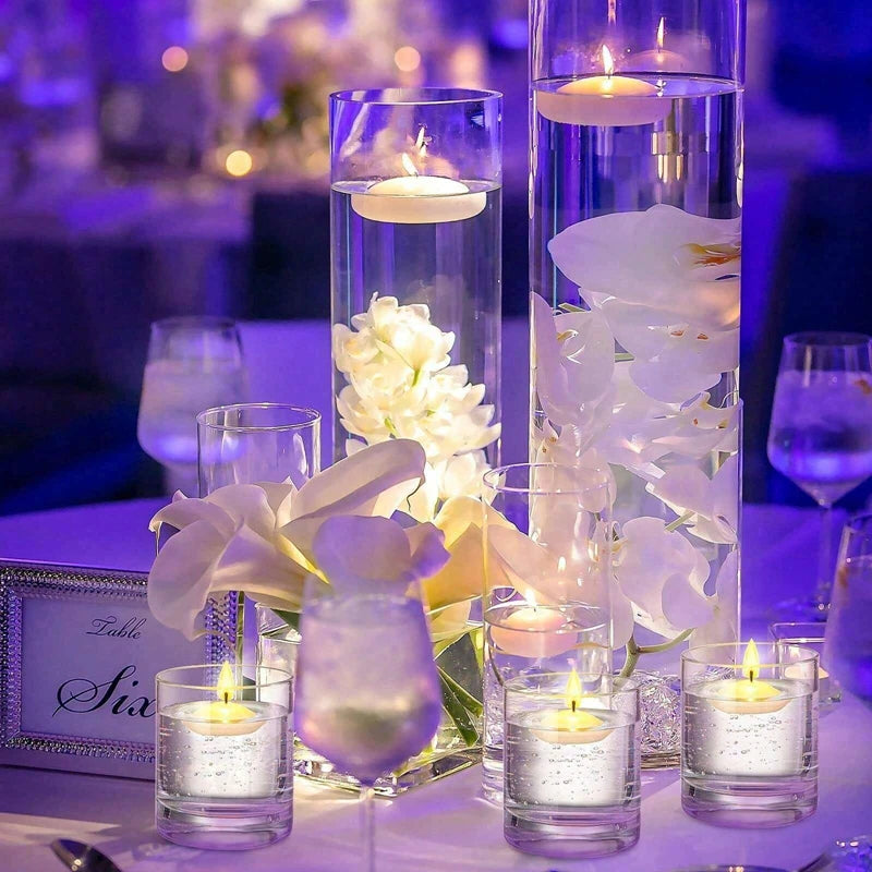6/10/16Pcs Unscented Discs Candles Floating For Valentine's Day Party Wedding Home Bathtub Decor Romantic Confession Candlelight Purest Peak Salt