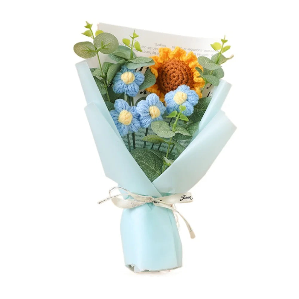 Artificial Flower Crochet Bouquet Eternal Flower Handmade Graduation Bouquet Mothers Day Birthday Gift Anniversary Quick Pick Grocers