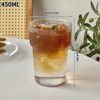 Transparant Drinking Glass Cup Creative Wave Shape Iced Coffee Tumbler Cup Juice Milk Tea Mug Drinkware Water Glasses Ripple Mug Quick Pick Grocers
