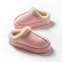 Fashion Women Fluffy Slippers for Autumn and Winter Indoor EVA Thick Sole Anti-Slip and Warm Unisex Slippers for Winter Purest Peak