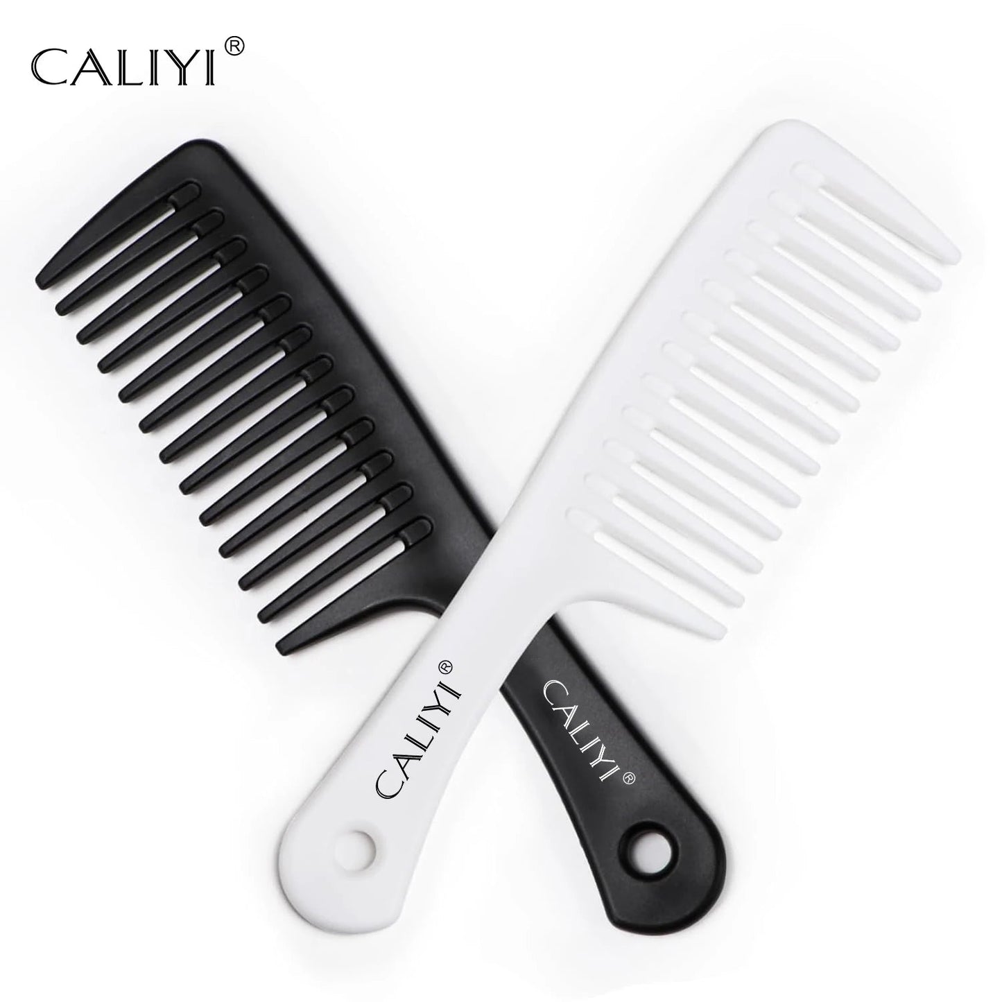 CALIYI Large Wide Tooth Comb Shower Smooth Hair comb for wet curly hair Durable Hair Brush Styling Tools Quick Pick Grocers