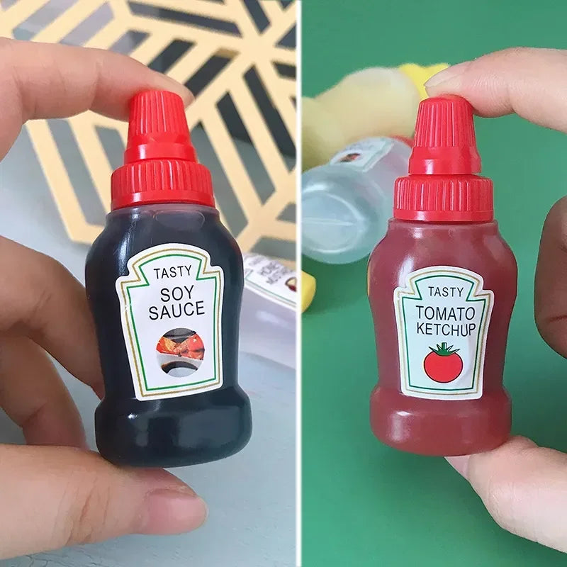25ml Mini Condiment Bottle Camping Squeeze Bottles for Cookware Bbq Ketchup Oil Cruet Soy Sauce Kitchen Essentials Salads Tools Quick Pick Grocers