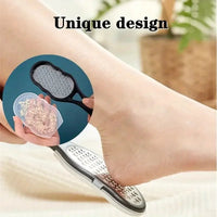 Stainless Steel Foot File - Anti-Splash Ergonomic File with Coarse/Fine Grit, Durable for Home Pedicure & Holiday Gift Quick Pick Grocers