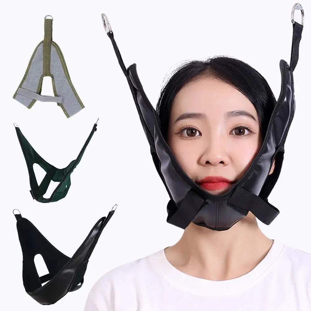 Over Door Hanging Neck Traction Kit Cushion Belt Brace Adjustable Cervical Correction Stretcher Back Head Massager Econic Blanks