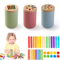 Montessori Baby Toys Silicone Educational Toys Cognitive Toys Color Matching Bucket Toddler Toys Sensor Game Baby Games 2 Years Purest Peak