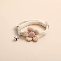 1Pc Cat Collar with Cute Flower  Adjustable Buckle Cat Collar Bell Collar Cat  Small Pet Supplies  Kitten Collar  Small Dog Acce Econic Blanks