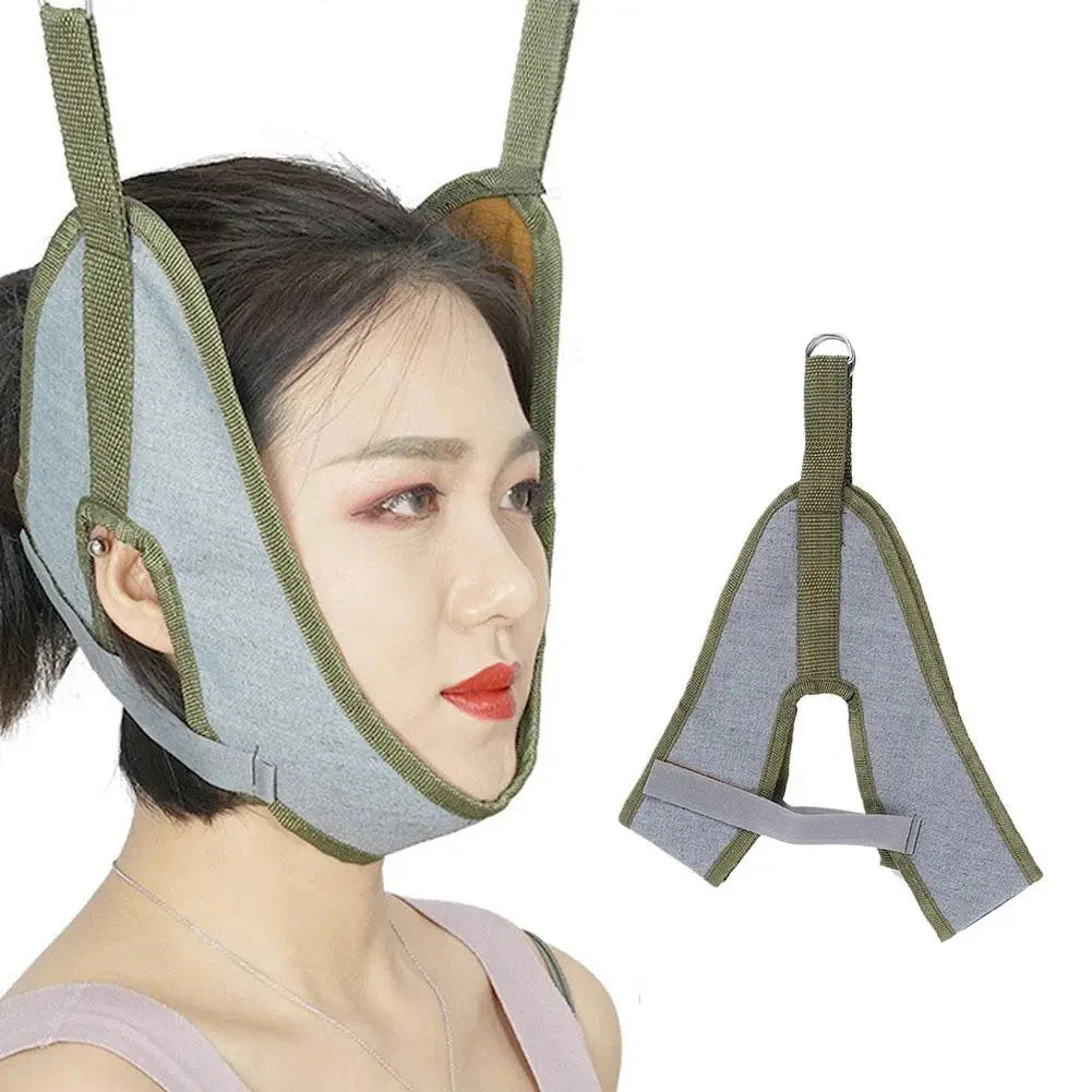 Over Door Hanging Neck Traction Kit Cushion Belt Brace Adjustable Cervical Correction Stretcher Back Head Massager Econic Blanks