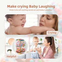 Montessori Baby Rain Stick Rainbow Hourglass Rain Music Rattle Baby Educational Toy Montessori Sensory Toys for Kids BABY's Gift Purest Peak