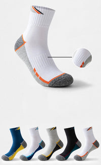 Professional Tennis Cotton Socks Towel Bottom Sports Color Matching Elite Men's Tube Business Running Basketball Socks Thickened Quick Pick Grocers