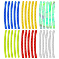 Car Wheel Hub Reflective Stripes Stickers – Night Safety Tire Rim Decals, Waterproof Warning Tape for Vehicle Decoration Econic Blanks