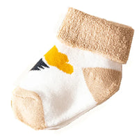 5 Pairs Autumn Winter Warm Strip Baby Sock Cute Cartoon Dot Thick Infant Floor Sock Soft Star Pattern Newborn Toddler Sock Purest Peak