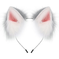 Handmade Faux Fur Animal Ears Headband Furry Cat Fox Ear Hairhoop Headwear Costume Accessory for Cosplay Masquerade Quick Pick Grocers