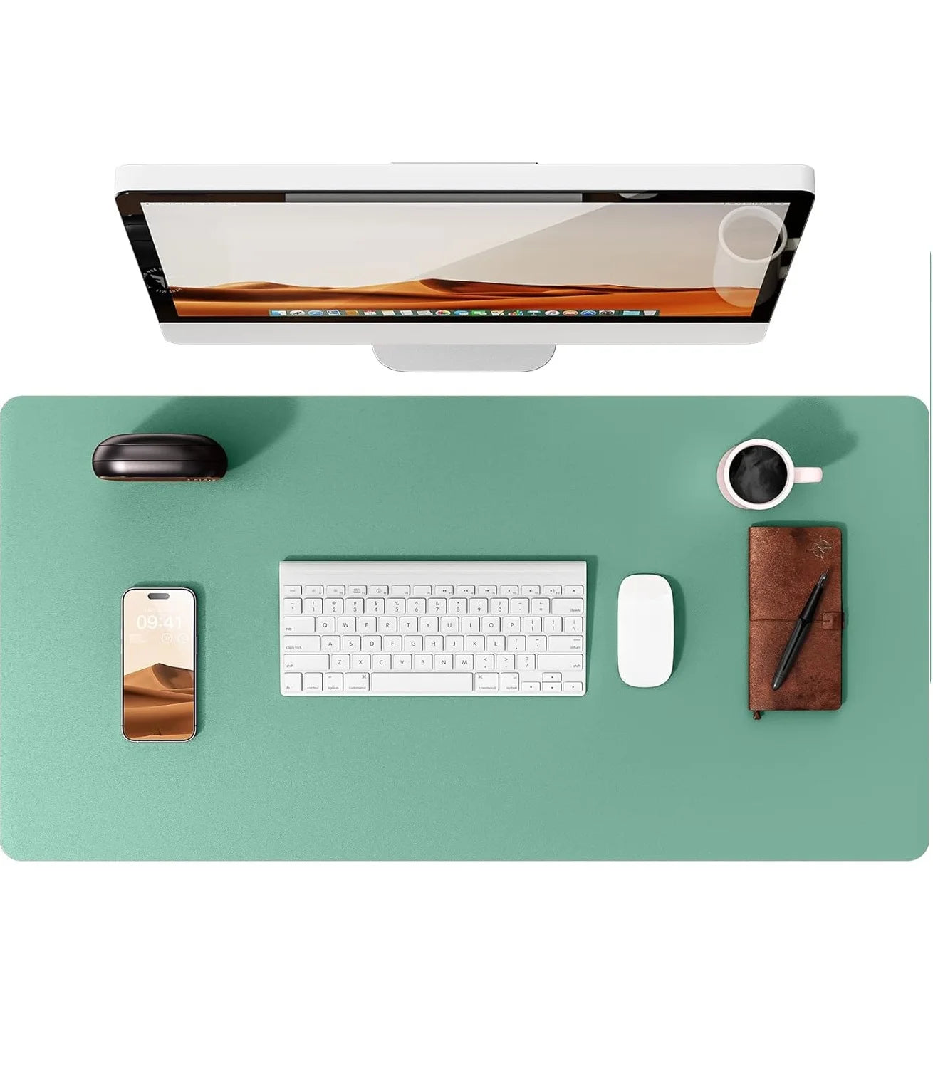 Large Mouse Pad,Office Desk Mat, Leather Desk Pad Protector, Non-Slip PU Leather Desk Blotter, Laptop Desk Pad Quick Pick Grocers