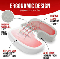 Ergonomic Memory Cotton Office Cushion Hemorrhoid Cushion Chair Cushion Sedentary Artifact Student Ass Cushion Econic Blanks