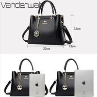 2024 Luxury Women Designer 3 Layers Shoulder Crossbody Sac Ladies Large Capacity Leather Handbags Shopper Brand Messenger Totes Quick Pick Grocers