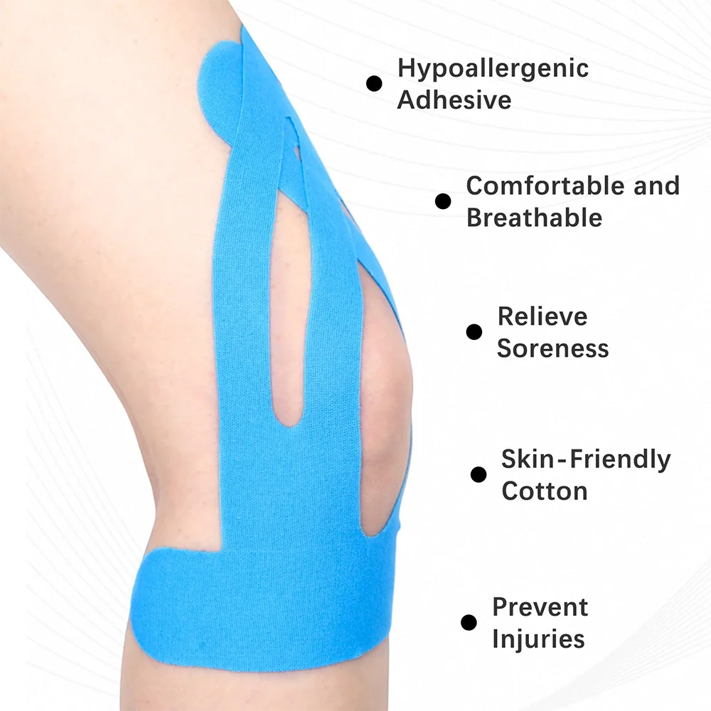 10PCS Kinesiology Tape for Knees,Waterproof & Elastic,Breathable Knee Tape,Athletic Tape Provide Support & Stability for Running Quick Pick Grocers